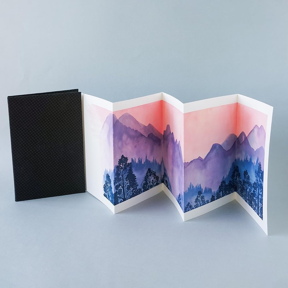 image:imageRhodia 116152C  Rhodia Touch Watercolor Book 100 fine Grain Cotton Paper 300g  A6 Portrait 32 Pages 16x2 Rigid Double Accordion Notebooka6
