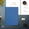image:imageClairefontaine  Ref 785961C  Age Bag Wirebound Notebook 100 Pages  9 x 14cm Lined Rulings 90gsm Brushed Vellum Paper Pocket for Loose Documents  Black Coverblue