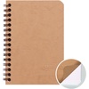 image:imageClairefontaine  Ref 785961C  Age Bag Wirebound Notebook 100 Pages  9 x 14cm Lined Rulings 90gsm Brushed Vellum Paper Pocket for Loose Documents  Black CoverTobacco