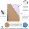 image:imageClairefontaine  Ref 785961C  Age Bag Wirebound Notebook 100 Pages  9 x 14cm Lined Rulings 90gsm Brushed Vellum Paper Pocket for Loose Documents  Black CoverTobacco