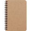 image:imageClairefontaine  Ref 785961C  Age Bag Wirebound Notebook 100 Pages  9 x 14cm Lined Rulings 90gsm Brushed Vellum Paper Pocket for Loose Documents  Black CoverTobacco