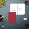 image:imageClairefontaine  Ref 785961C  Age Bag Wirebound Notebook 100 Pages  9 x 14cm Lined Rulings 90gsm Brushed Vellum Paper Pocket for Loose Documents  Black CoverRed