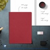 image:imageClairefontaine  Ref 785961C  Age Bag Wirebound Notebook 100 Pages  9 x 14cm Lined Rulings 90gsm Brushed Vellum Paper Pocket for Loose Documents  Black CoverRed