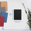 image:imageClairefontaine  Ref 785961C  Age Bag Wirebound Notebook 100 Pages  9 x 14cm Lined Rulings 90gsm Brushed Vellum Paper Pocket for Loose Documents  Black CoverBlack