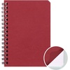 image:imageClairefontaine  Ref 785961C  Age Bag Wirebound Notebook 100 Pages  9 x 14cm Lined Rulings 90gsm Brushed Vellum Paper Pocket for Loose Documents  Black CoverRed
