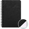 image:imageClairefontaine  Ref 785961C  Age Bag Wirebound Notebook 100 Pages  9 x 14cm Lined Rulings 90gsm Brushed Vellum Paper Pocket for Loose Documents  Black CoverBlack