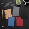 image:imageClairefontaine  Ref 785961C  Age Bag Wirebound Notebook 100 Pages  9 x 14cm Lined Rulings 90gsm Brushed Vellum Paper Pocket for Loose Documents  Black CoverBlack