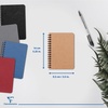 image:imageClairefontaine  Ref 785961C  Age Bag Wirebound Notebook 100 Pages  9 x 14cm Lined Rulings 90gsm Brushed Vellum Paper Pocket for Loose Documents  Black CoverTobacco