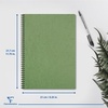 image:imageClairefontaine  Ref 785961C  Age Bag Wirebound Notebook 100 Pages  9 x 14cm Lined Rulings 90gsm Brushed Vellum Paper Pocket for Loose Documents  Black CoverGreen
