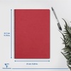 image:imageClairefontaine  Ref 785961C  Age Bag Wirebound Notebook 100 Pages  9 x 14cm Lined Rulings 90gsm Brushed Vellum Paper Pocket for Loose Documents  Black CoverRed