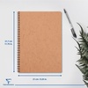 image:imageClairefontaine 78145C Collection Age Bag Tobacco Spiral Notebook  A4 21x297 cm  100 Lined Pages with Margin  90 g White Paper  Glossy Cardboard Cover Grain LeatherTobacco