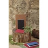 image:imageClairefontaine 791464C Collection Age Bag Blue Canvas Stitched Notebook  A4 21x297 cm  192 Lined Pages  90 g White Paper  Glossy Leather Grain Card CoverRed