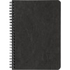 image:imageClairefontaine Age Bag Collection 785661C Notebook with Pockets Black  A5 148 x 21 cm  120 Lined Detachable Pages  3 Dividers with Storage Pockets  Glossy Leather Grain Card CoverBlack