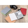 image:imageClairefontaine Age Bag Collection 785661C Notebook with Pockets Black  A5 148 x 21 cm  120 Lined Detachable Pages  3 Dividers with Storage Pockets  Glossy Leather Grain Card CoverBlue