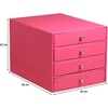 image:imageClairefontaine Rhodiarama Italian Faux Leather 4 Drawer Sorter 248 x 327 x 9 cm