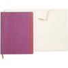 image:imageRHODIA 117702C  Black Flexible Notebook  A4  Lined  160 Detachable Pages  Ivory Clairefontaine Paper 90 gm  Bookmark Elastic Closure  Faux Leather Cover  Rhodiarama CollectionLilac