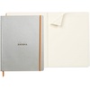 image:imageRHODIA 117702C  Black Flexible Notebook  A4  Lined  160 Detachable Pages  Ivory Clairefontaine Paper 90 gm  Bookmark Elastic Closure  Faux Leather Cover  Rhodiarama CollectionSilver