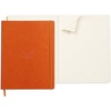 image:imageRHODIA 117702C  Black Flexible Notebook  A4  Lined  160 Detachable Pages  Ivory Clairefontaine Paper 90 gm  Bookmark Elastic Closure  Faux Leather Cover  Rhodiarama CollectionTangerine