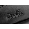 image:imageRHODIA 118449C  Flat Pencil Case Soft Epure Black Leather  22 x 85 cm  Filing and Storage of Documents  Genuine Leather  Storage for Pens Pencils Markers Small Supplies