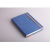 image:imageRHODIA 118742C  Black Rigid Notebook  A5  Lined  192 pages  Ivory Clairefontaine Paper 90 gm  Bookmark Elastic Closure  Faux Leather Cover  Rhodiarama CollectionSapphire
