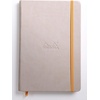 image:imageRHODIA 118742C  Black Rigid Notebook  A5  Lined  192 pages  Ivory Clairefontaine Paper 90 gm  Bookmark Elastic Closure  Faux Leather Cover  Rhodiarama CollectionBeige
