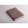 image:imageRHODIA 118742C  Black Rigid Notebook  A5  Lined  192 pages  Ivory Clairefontaine Paper 90 gm  Bookmark Elastic Closure  Faux Leather Cover  Rhodiarama CollectionChocolate