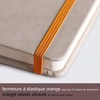 image:imageRHODIA 118742C  Black Rigid Notebook  A5  Lined  192 pages  Ivory Clairefontaine Paper 90 gm  Bookmark Elastic Closure  Faux Leather Cover  Rhodiarama CollectionChocolate
