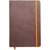image:imageRHODIA 118742C  Black Rigid Notebook  A5  Lined  192 pages  Ivory Clairefontaine Paper 90 gm  Bookmark Elastic Closure  Faux Leather Cover  Rhodiarama CollectionChocolate