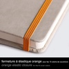 image:imageRHODIA 118742C  Black Rigid Notebook  A5  Lined  192 pages  Ivory Clairefontaine Paper 90 gm  Bookmark Elastic Closure  Faux Leather Cover  Rhodiarama CollectionBlack