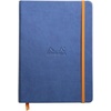 image:imageRHODIA 118742C  Black Rigid Notebook  A5  Lined  192 pages  Ivory Clairefontaine Paper 90 gm  Bookmark Elastic Closure  Faux Leather Cover  Rhodiarama CollectionSapphire