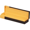image:imageRHODIA 118876C  Black Pencil Case  21 x 55 x 3 cm  Orange Saddle Stitching  Faux Leather Exterior  Rhodiarama Home Office Collection  Office Organization amp Designer Storage