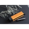 image:imageRHODIA 118876C  Black Pencil Case  21 x 55 x 3 cm  Orange Saddle Stitching  Faux Leather Exterior  Rhodiarama Home Office Collection  Office Organization amp Designer Storage