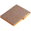 image:imageRHODIA 128104C  Clipboard Case  Stapled Notepad No 12 Taupe  85x12 cm  Small Squares  80 Detachable Sheets  80G White Clairefontaine Paper  Pencil Holder  Faux Leather  RhodiaramaTaupe