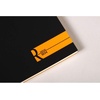 image:imageRHODIA 182012C  Stapled Notepad Le R No 18 Black  A4  Lined  70 Detachable Sheets  Ivory Clairefontaine Paper 90 gm  Velvety Touch Cover  BasicsBlack