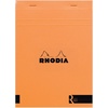 image:imageRHODIA 182012C  Stapled Notepad Le R No 18 Black  A4  Lined  70 Detachable Sheets  Ivory Clairefontaine Paper 90 gm  Velvety Touch Cover  BasicsOrange