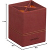 image:imageRHODIA 194522C  Gold Pencil Pot  8x8x11 cm  Orange Saddle Stitching  Faux Leather Exterior  Home Office Collection Rhodiarama  Office Organization amp Designer StorageNacarat
