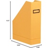 image:imageRHODIA 318933C  Poppy Magazine Rack  10x25x31 cm  Orange Saddle Stitching  Faux Leather Exterior  Rhodiarama Home Office Collection  Office Organization amp Designer StorageOrange