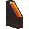 image:imageRHODIA 318933C  Poppy Magazine Rack  10x25x31 cm  Orange Saddle Stitching  Faux Leather Exterior  Rhodiarama Home Office Collection  Office Organization amp Designer StorageBlack