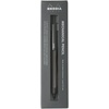 image:imageRHODIA cf9288 Ballpoint Pen Script 07mm Hexagonal Shaft Aluminum Body Hairlined Low Viscosity Oilbased Ink OrangeBlack