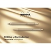 image:imageRHODIA cf9288 Ballpoint Pen Script 07mm Hexagonal Shaft Aluminum Body Hairlined Low Viscosity Oilbased Ink OrangeGold