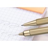 image:imageRHODIA cf9288 Ballpoint Pen Script 07mm Hexagonal Shaft Aluminum Body Hairlined Low Viscosity Oilbased Ink OrangeGold