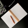 image:imageRHODIA cf9288 Ballpoint Pen Script 07mm Hexagonal Shaft Aluminum Body Hairlined Low Viscosity Oilbased Ink Orangeblack black 193911tcx