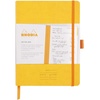 image:imageRhodia 117795C  Soft Notebook Meeting Orange  A5  PrePrinted DateNotesAction160 Detachable Pages  Clairefontaine Paper 90gMarquePage Pencil Holder  Faux Leather Cover  RhodiaramaDaffodil Yellow