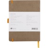 image:imageRhodia 117795C  Soft Notebook Meeting Orange  A5  PrePrinted DateNotesAction160 Detachable Pages  Clairefontaine Paper 90gMarquePage Pencil Holder  Faux Leather Cover  RhodiaramaTaupe
