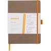 image:imageRhodia 117795C  Soft Notebook Meeting Orange  A5  PrePrinted DateNotesAction160 Detachable Pages  Clairefontaine Paper 90gMarquePage Pencil Holder  Faux Leather Cover  RhodiaramaTaupe