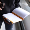 image:imageRhodia 117795C  Soft Notebook Meeting Orange  A5  PrePrinted DateNotesAction160 Detachable Pages  Clairefontaine Paper 90gMarquePage Pencil Holder  Faux Leather Cover  RhodiaramaTangerine