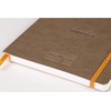 image:imageRhodia 117795C  Soft Notebook Meeting Orange  A5  PrePrinted DateNotesAction160 Detachable Pages  Clairefontaine Paper 90gMarquePage Pencil Holder  Faux Leather Cover  RhodiaramaTaupe