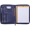 image:imageRhodia 168102C  Rhodiarama Small Leatherette Zipped Portfolio for Notepad or Tablet 195x255cm gusseted Tablet Pocket 2 Zipped Pockets Card Holder Pencil Holder  SageMidnight Blue