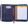 image:imageRhodia 168102C  Rhodiarama Small Leatherette Zipped Portfolio for Notepad or Tablet 195x255cm gusseted Tablet Pocket 2 Zipped Pockets Card Holder Pencil Holder  SageMidnight Blue