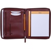 image:imageRhodia 168102C  Rhodiarama Small Leatherette Zipped Portfolio for Notepad or Tablet 195x255cm gusseted Tablet Pocket 2 Zipped Pockets Card Holder Pencil Holder  SageBurgundy